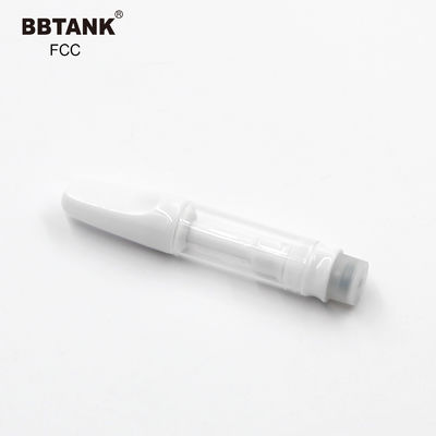 ตลับน้ำมัน CBD เซรามิก Vape แบบไม่มีการเผาไหม้ 1.0 มล. พร้อมแบตเตอรี่บาง