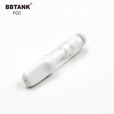 ตลับน้ำมัน CBD เซรามิก Vape แบบไม่มีการเผาไหม้ 1.0 มล. พร้อมแบตเตอรี่บาง
