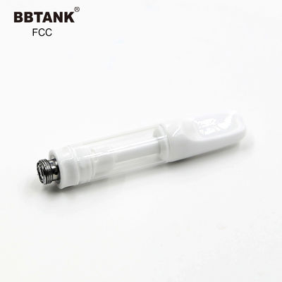 ตลับน้ำมัน CBD เซรามิก Vape แบบไม่มีการเผาไหม้ 1.0 มล. พร้อมแบตเตอรี่บาง