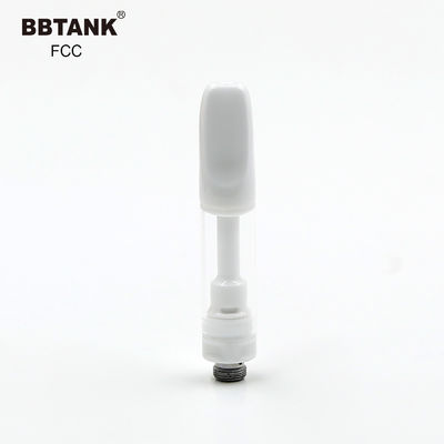 ตลับน้ำมัน CBD เซรามิก Vape แบบไม่มีการเผาไหม้ 1.0 มล. พร้อมแบตเตอรี่บาง