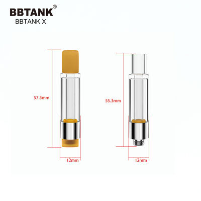 ตลับน้ำมันเซรามิก 1.0 มล. 510 ด้าย CBD น้ำมัน Vape ปากกาพร้อมถังแก้ว