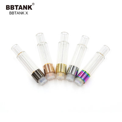 ตลับน้ำมันเซรามิก 1.0 มล. 510 ด้าย CBD น้ำมัน Vape ปากกาพร้อมถังแก้ว