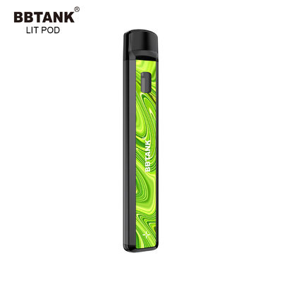 แบตเตอรี่แบบชาร์จไฟได้ขดลวดเซรามิก 1.0ml cbd น้ำมันทิ้ง vape pod อุปกรณ์