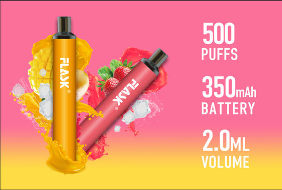 บุหรี่อิเลคทรอนิกส์ขนาด 2 มล. แบบใช้แล้วทิ้ง 350 ม.ม. รีฟิล Pod Vape