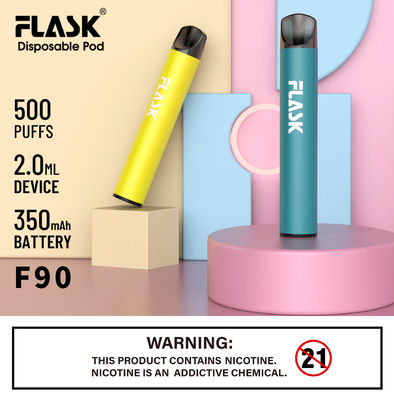 บุหรี่อิเลคทรอนิกส์ขนาด 2 มล. แบบใช้แล้วทิ้ง 350 ม.ม. รีฟิล Pod Vape