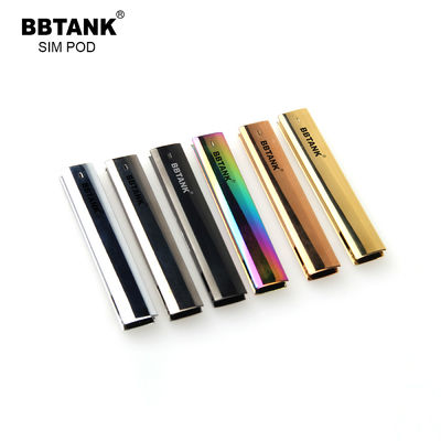 0.5gram ควันบุหรี่อิเล็กทรอนิกส์ CBD อุปกรณ์ Vape แบบใช้แล้วทิ้ง Electroplated Black