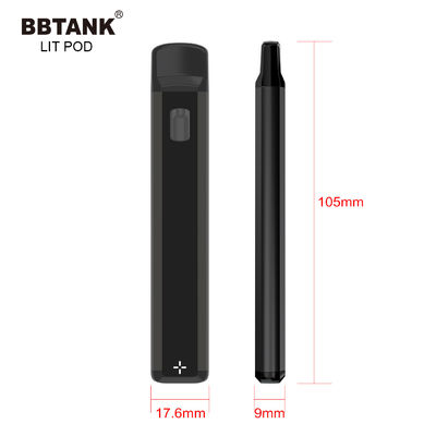 1gram THC อุปกรณ์ Vape แบบใช้แล้วทิ้ง, แท่ง Vape แบบใช้แล้วทิ้ง CBD แบบชาร์จใหม่ได้