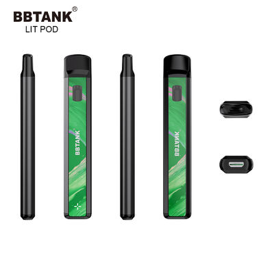 1gram THC อุปกรณ์ Vape แบบใช้แล้วทิ้ง, แท่ง Vape แบบใช้แล้วทิ้ง CBD แบบชาร์จใหม่ได้