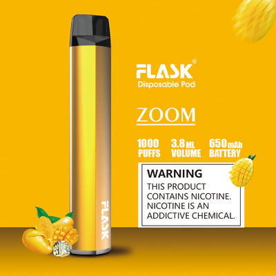 Slim Battery 1000puffs Disposable Pod Vaporizer ปากกา FDA Approved