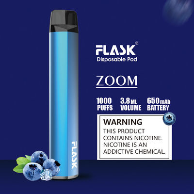 Slim Battery 1000puffs Disposable Pod Vaporizer ปากกา FDA Approved
