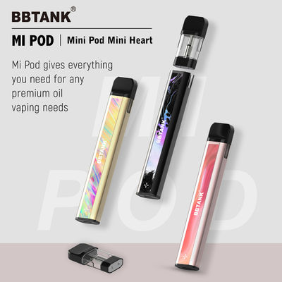 2021 ทิ้ง CBD/THC Vape Pod BBTANK Mi POD โลโก้ที่กำหนดเองที่มีสีสันและบรรจุภัณฑ์เปลี่ยนตลับหมึก Ceramic Coil