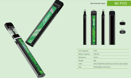 ทิ้ง 1ml 350mah เต็มตลับ Vape เซรามิก Smok Pod System