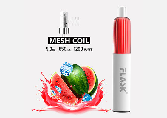 รส 5ml 1200 Puffs ระบบ Vape Pod ที่ใช้แล้วทิ้ง ROHS Approved