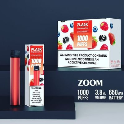 ZOOM Disposal อุปกรณ์ Vapepen มีความเสถียรคุณภาพสูง 1000puffs 650mah 304 Stianless steel
