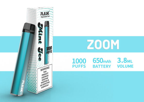 ZOOM Disposol Vapepen การประกันคุณภาพ อุปทานมากมาย 650mah 3.8ml น้ำผลไม้ 1000puffs