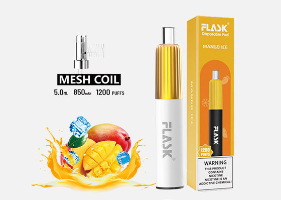 3.7V 2 รสทิ้ง Vape 850mAh E Cig Starter Kits 2% เกลือนิโคติน