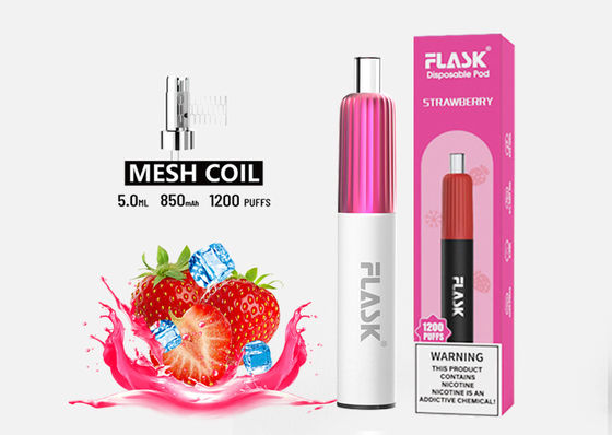 5.0ml 1200 Puffs บุหรี่อิเล็กทรอนิกส์แบบใช้แล้วทิ้ง