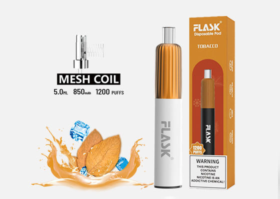 5.0ml 1200 Puffs บุหรี่อิเล็กทรอนิกส์แบบใช้แล้วทิ้ง
