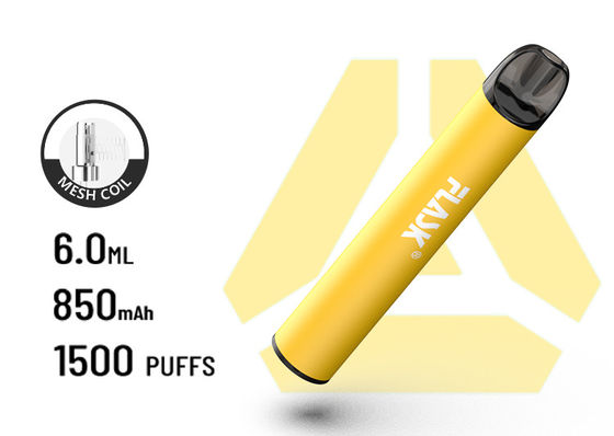 F900 P6 Great AirFlow ทิ้ง VapePen 1500puffs เกลียวตาข่ายแบตเตอรี่ 850Mah