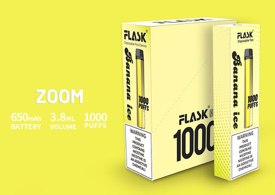 ZOOM Disposal devices Stable performance Vapepen Germany ทำ PC mouthpiece 650mah 3.8ml 1000puffs