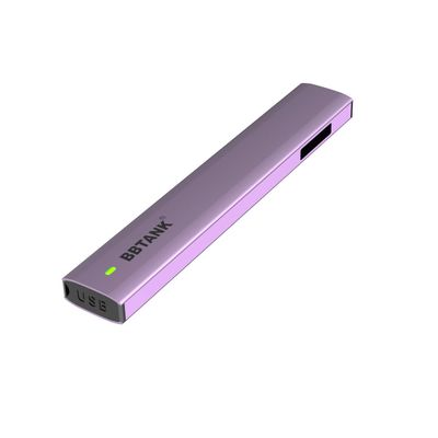 สีม่วง 3.5V THC อุปกรณ์ Vape แบบใช้แล้วทิ้ง, อุปกรณ์ Vape เซรามิก 16 มม.