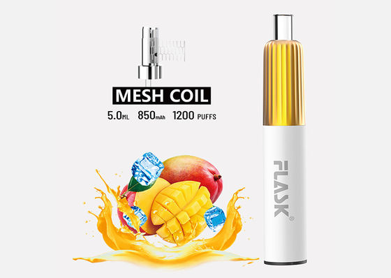 3.7V 5ml Disposable Pod Vaporizer E Cig Starter Kits พร้อมขดลวดตาข่าย
