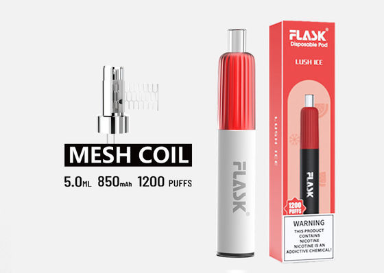 OEM สตรอเบอร์รี่น้ำแข็ง 5g Double Flavour Disposable Vape Pod Device