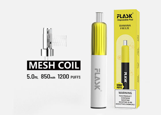 850mAh 2% นิโคตินรสเกลือ Vaporizer ปากกาตาข่ายคอยล์ Vape Pre Filled Pods