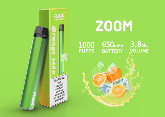 ปากกา Vaporizer รส 650Mah แบบใช้แล้วทิ้ง, บุหรี่ไอระเหย ISO9001 E