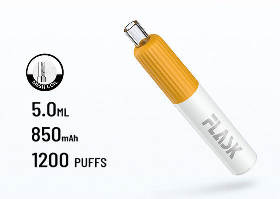 1200 Puffs 5.0ml นิโคตินฟรีอุปกรณ์สูบไอบุหรี่อิเล็กทรอนิกส์แบบใช้แล้วทิ้ง