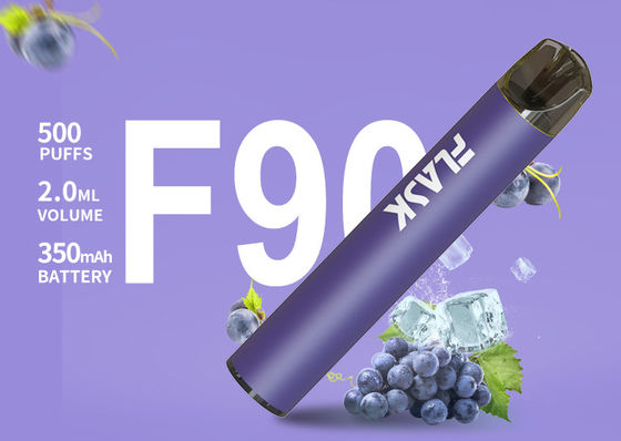 CE 350mah อุปกรณ์ Vape Pod แบบใช้แล้วทิ้ง 500puff บุหรี่อิเล็กทรอนิกส์เหลว