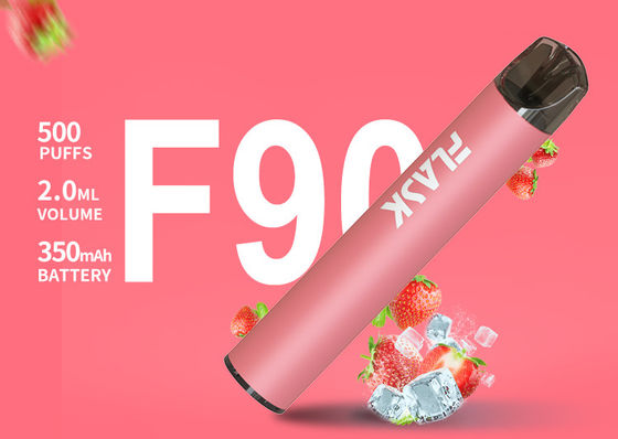 ปากกา Vaporizer รส 2.0 มล. 500 พัฟบุหรี่อิเล็กทรอนิกส์แบบใช้แล้วทิ้ง