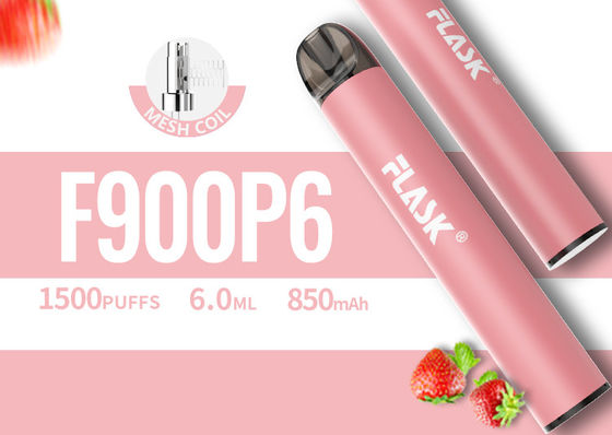 อุปกรณ์ Vape Pod แบบใช้แล้วทิ้ง 6.0ml, 1500puffs Disposable Vape Pen