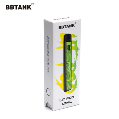 กระดาษอาร์ตเวิร์กปากกา Vape กล่องบรรจุภัณฑ์เคลือบยูวีทิ้ง
