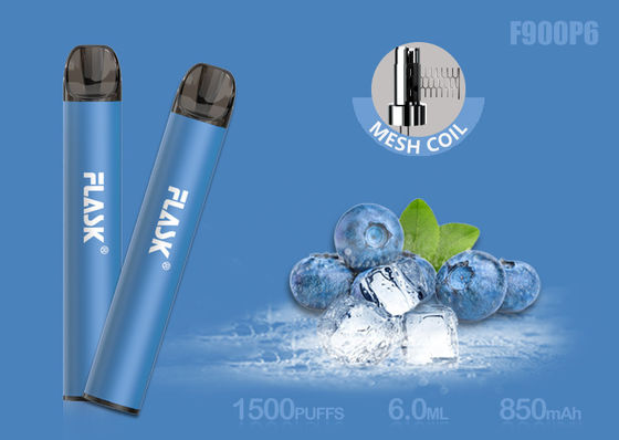 Nicosalt 5% 1500puffs 6.0ml ตลับน้ำมันแก้วพร้อมตาข่ายม้วน