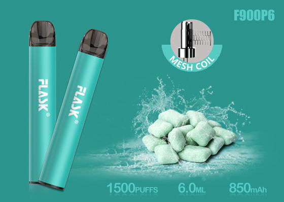 Nicosalt 5% 1500puffs 6.0ml ตลับน้ำมันแก้วพร้อมตาข่ายม้วน