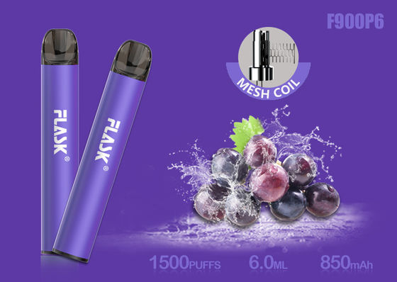 Nicosalt 5% 1500puffs 6.0ml ตลับน้ำมันแก้วพร้อมตาข่ายม้วน