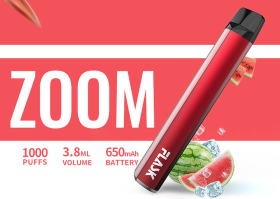 650Mah Electronic 3.8ml 1000puffs ปากกา Vaporizer รส Nicosalt 1%