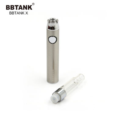 ตลับน้ำมันแก้ว THC 1.0 มล. 510 ขดลวดเซรามิกพร้อมแบตเตอรี่บาง