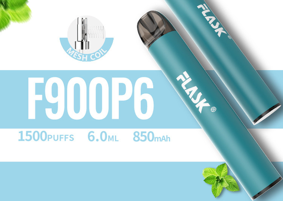 RGBvape SS304 Ecig 1500 พัฟอุปกรณ์ vape แบบใช้แล้วทิ้งพร้อมขดลวดตาข่าย