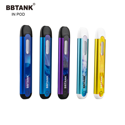 BBTANK 2 ml หนาปากกาน้ำมันทิ้ง lil vape pod อุปกรณ์ชาร์จใน POD โลโก้ที่กำหนดเอง Delta 8 oil pod Vape ปากกา CBD