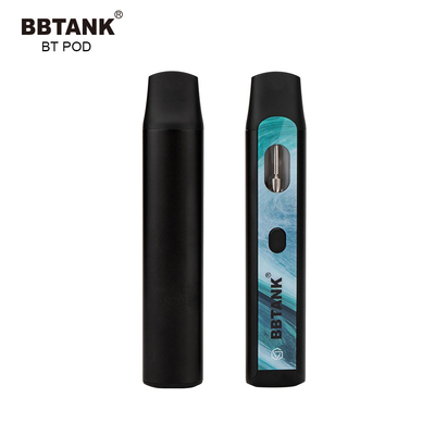 BBTANK 2022 ใหม่โลโก้ที่กำหนดเอง 380mAh แบตเตอรี่ฟังก์ชั่นอุ่น 2ml CBD/THC-O/HHC น้ำมันทิ้ง Vape Pod อุปกรณ์