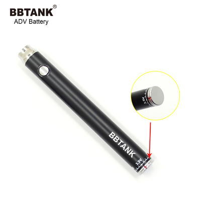 ปุ่มแบตเตอรี่ 510 E cig อุ่นแรงดันไฟฟ้าที่ปรับได้แบบชาร์จไฟได้ BBTANK ADV 510 แบตเตอรี่