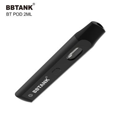 BBtank Disposable Vape Pod 2.0ml พร้อมปุ่มสำหรับน้ำมันกัญชาหนา Delta 8 HHC