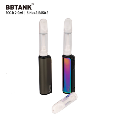 ตลับน้ำมัน CBD เซรามิกแบบเต็ม 2ml ไม่มีโลหะหนัก 510 ปรับแต่งด้ายได้
