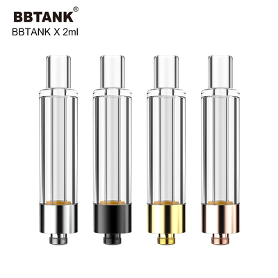BBtank 2.0ml ตลับแก้วทั้งหมด 510 เครื่องฉีดน้ำแบบเกลียวสำหรับน้ำมันกัญชาแบบหนา