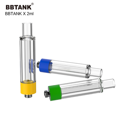 BBtank 2.0ml ตลับแก้วทั้งหมด 510 เครื่องฉีดน้ำแบบเกลียวสำหรับน้ำมันกัญชาแบบหนา
