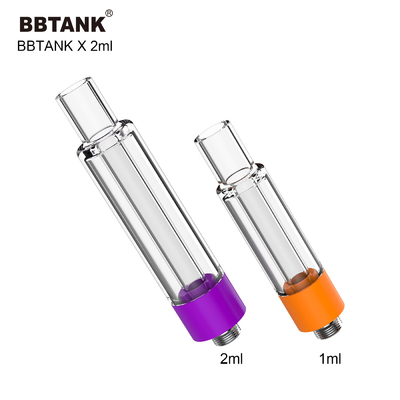 BBtank 2.0ml ตลับแก้วทั้งหมด 510 เครื่องฉีดน้ำแบบเกลียวสำหรับน้ำมันกัญชาแบบหนา